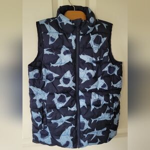 Joules Navy Shark Print Kids Vest
